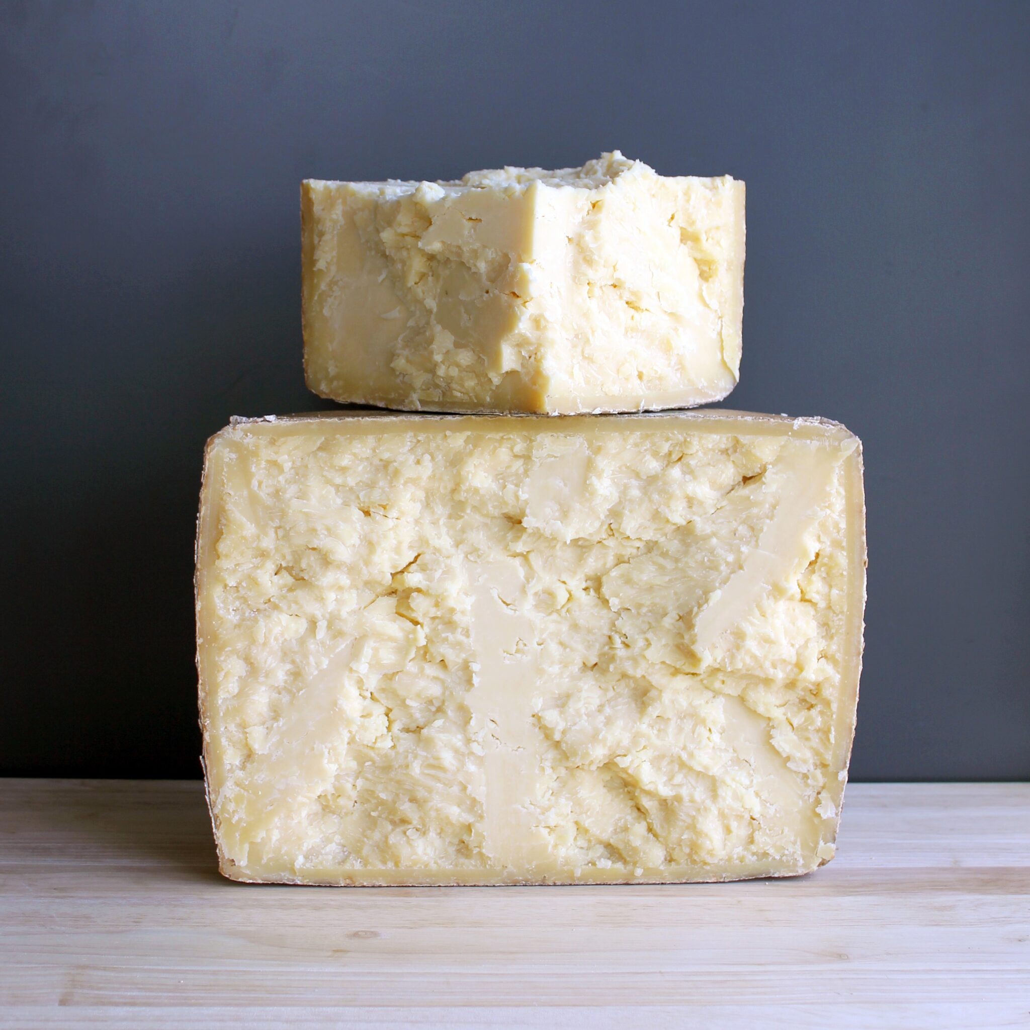 Block of Cheddar, blank background